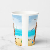 Gobelets En Papier Cocker Spaniel Chien sur la plage (Droite)