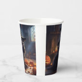 Gobelets En Papier Cocker Spaniel Citrouilles Halloween effrayant (Gauche)