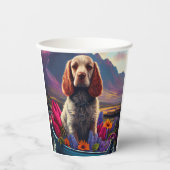 Gobelets En Papier Cocker Spaniel sur une pagaie : une aventure Pitto (Recto)