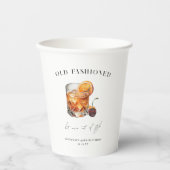 Gobelets En Papier Cocktail "à l'ancienne" Anniversaire (Recto)