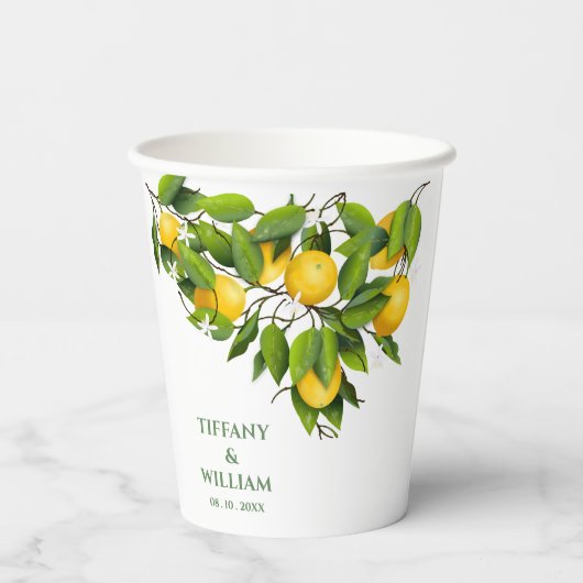 Gobelets En Papier Cocktail Citron Citrus Fruit Party (Verso)