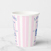 Gobelets En Papier Cocktail Enterrement Blue & Rayures Roses (Droite)