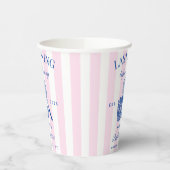 Gobelets En Papier Cocktail Enterrement Retro Rayures Bleues et Roses (Gauche)