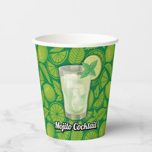 Gobelets En Papier Cocktail Mojito (Recto)