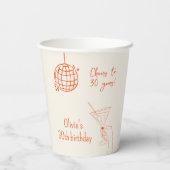 Gobelets En Papier Cocktail Retro Anniversaire Fancy (Verso)