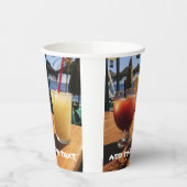 Gobelets En Papier Cocktails by the Sea Custom Text (Gauche)