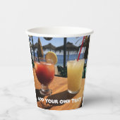 Gobelets En Papier Cocktails by the Sea Custom Text (Recto)