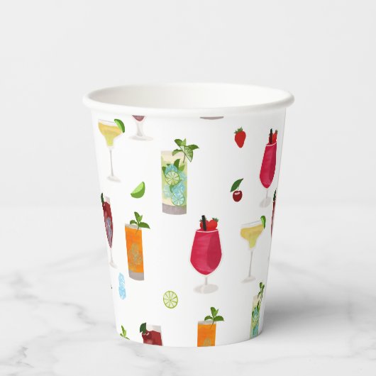 Gobelets En Papier Cocktails et boissons de fête (Verso)