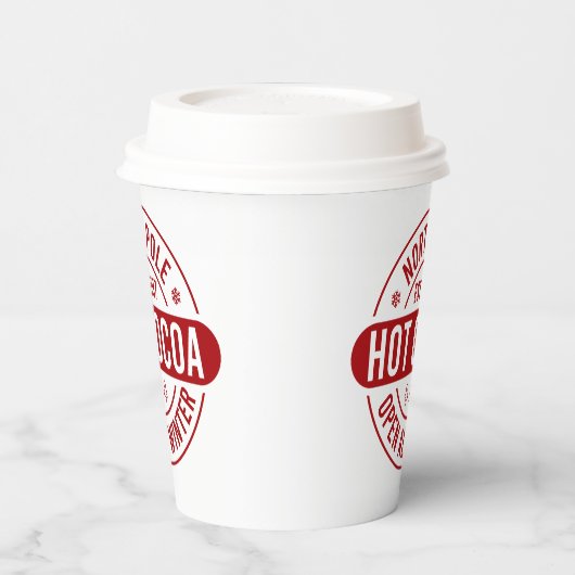 Gobelets En Papier Coco chaud du pôle Nord Noël (Gauche)