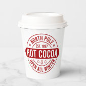 Gobelets En Papier Coco chaud du pôle Nord Noël (Recto)