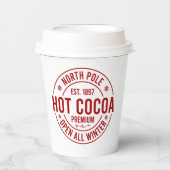 Gobelets En Papier Coco chaud du pôle Nord Noël (Recto)