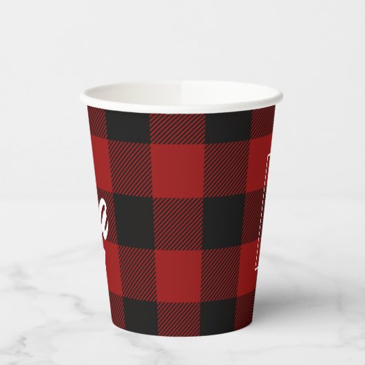 Gobelets En Papier Cocoa Noël Cosy Plaid Logo (Gauche)