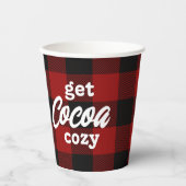 Gobelets En Papier Cocoa Noël Cosy Plaid Logo (Recto)