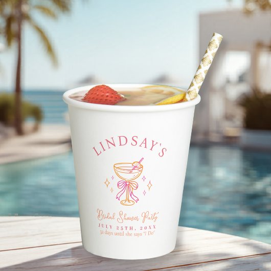 Gobelets En Papier Coctail Bridal Shower