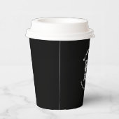 Gobelets En Papier Code QR avec nom d'entreprise Texte circulaire gra (Droite)