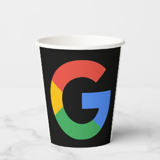 Gobelets En Papier Code QR de révision Google moderne et tendance