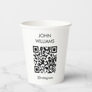 Gobelets En Papier Code QR d'ouverture d'exposition sur mesure