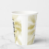 Gobelets En Papier Code QR Logo Élégant Texture Or (Droite)