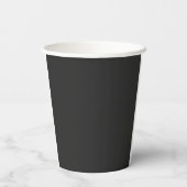 Gobelets En Papier Code QR Logo Simple Entreprise Noir (Verso)