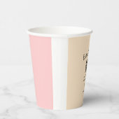 Gobelets En Papier Code QR simple pour baby shower avec nom et texte (Droite)