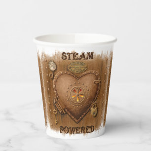 Gobelets En Papier Coeur alimenté à la vapeur Steampunk