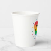 Gobelets En Papier Coeur arc-en-ciel LGBT (Recto)