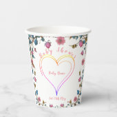 Gobelets En Papier Coeur baby shower (Recto)