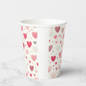 Gobelets En Papier Coeur coloré de la Saint Valentin (Droite)