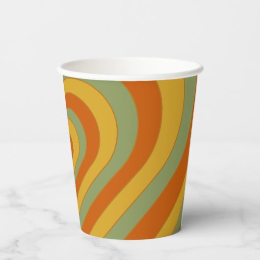 Gobelets En Papier Coeur d'amour Super en couche rétro (Verso)