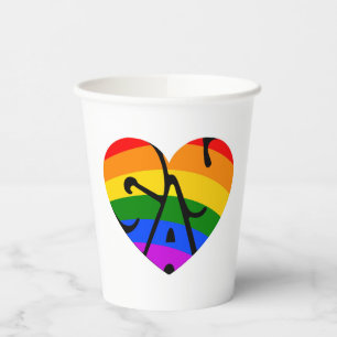 Gobelets En Papier Coeur gay