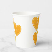 Gobelets En Papier Coeur Orange Paper Cup - Citrus Party Drinkware (Droite)