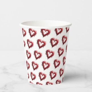 Gobelets En Papier Cœur Rouge
