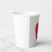 Gobelets En Papier Cœur Rouge Gris Mariage Amour Tendance (Droite)