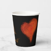 Gobelets En Papier Coeur rouge rustique (Verso)