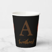 Gobelets En Papier Coeur rouge rustique (Gauche)