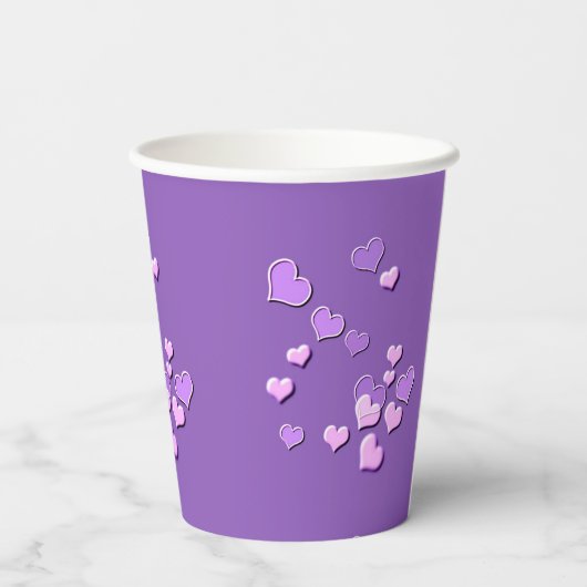 Gobelets En Papier  cœurs (Verso)