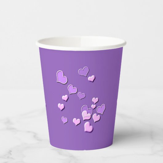 Gobelets En Papier  cœurs (Gauche)