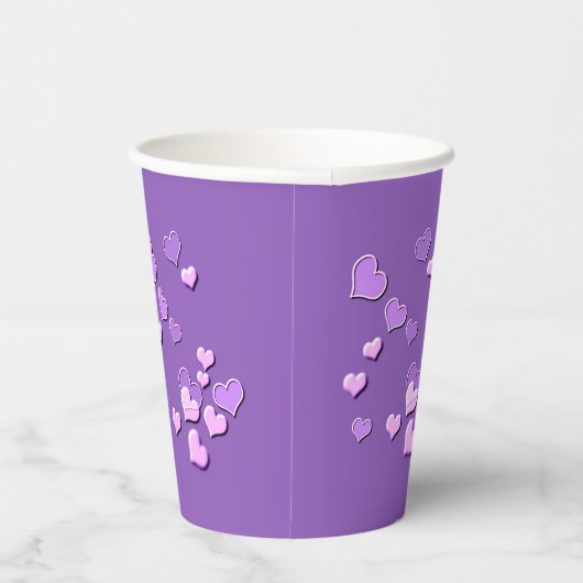 Gobelets En Papier  cœurs (Droite)