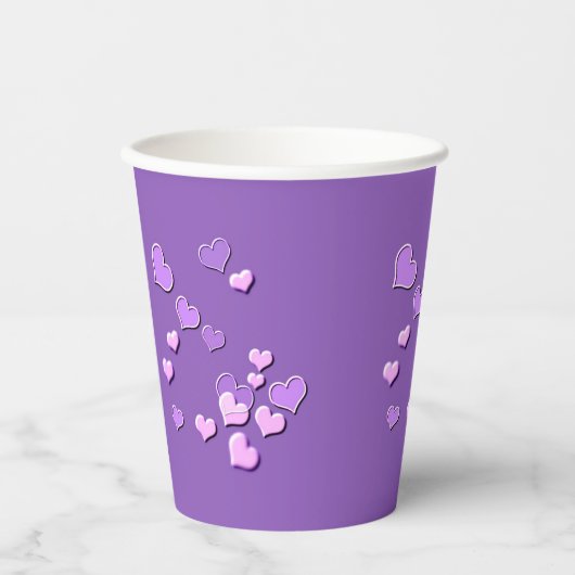 Gobelets En Papier  cœurs (Recto)