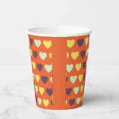 Gobelets En Papier Coeurs d'automne Coupes de papier (Gauche)