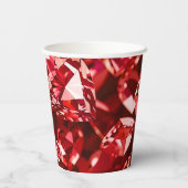 Gobelets En Papier Coeurs Diamants en Cristal Rouge (Verso)