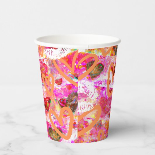 Gobelets En Papier Coeurs et lèvres (Droite)