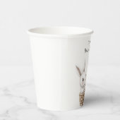 Gobelets En Papier Coeurs lapins blancs dans un Baby shower panier XO (Droite)