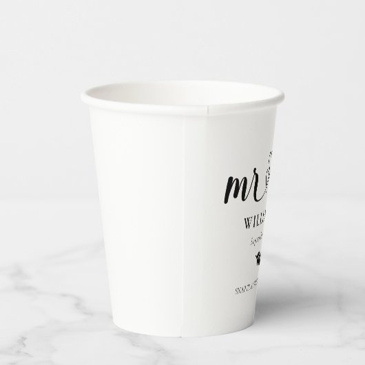 Gobelets En Papier Coeurs mignons M. et M. Gay Mariage (Droite)