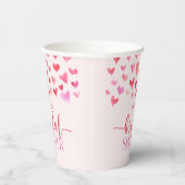 Gobelets En Papier Cœurs Roses Rouges Saint Valentin Mariage (Droite)