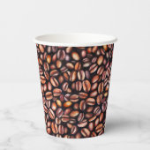 Gobelets En Papier Coffee Haricots crayon Motif Rustique Brown (Verso)