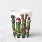 Gobelets En Papier Colettes de Noël dans un bocal en papier (Verso)