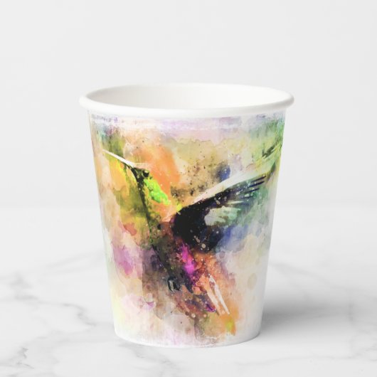 Gobelets En Papier Colibri aquarelle (Recto)