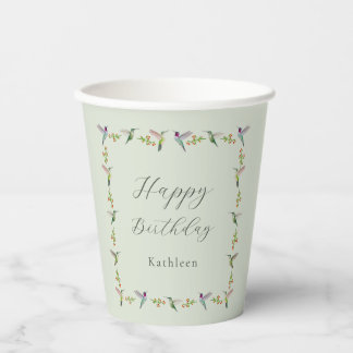 Gobelets En Papier Colis personnalisé pour l'anniversaire des colibri