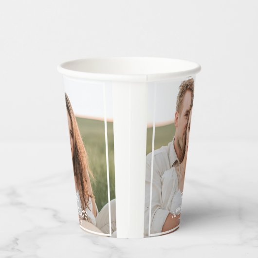 Gobelets En Papier Collage de couple moderne photo et cadeau familial (Droite)